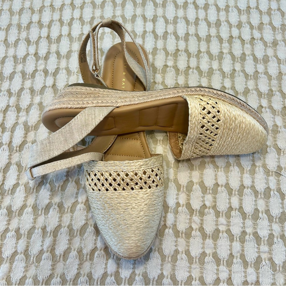 Kelly & Katie Natural Woven Slingback Espadrilles